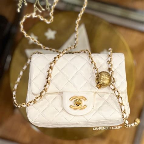 chanel mini square gold ball